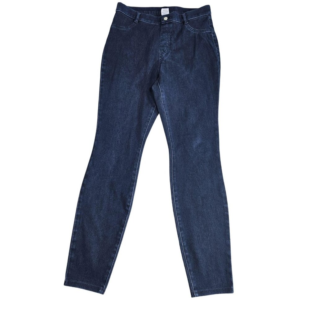 Time And Tru Jegging Jeans Womens M (8-10) Blue Pull On Slim Stretch Denim